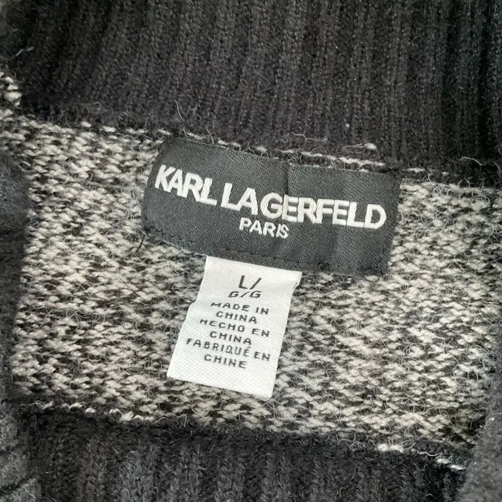 Karl Lagerfeld Paris Gray Sweater Size Large